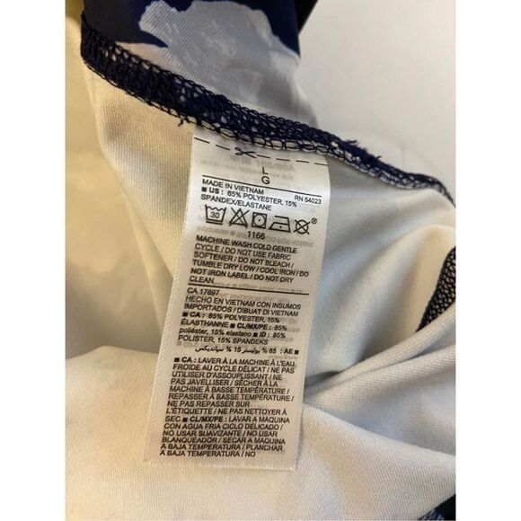 Old navy active compression pants large new blue flowers NEW L - Picture 8 of 8